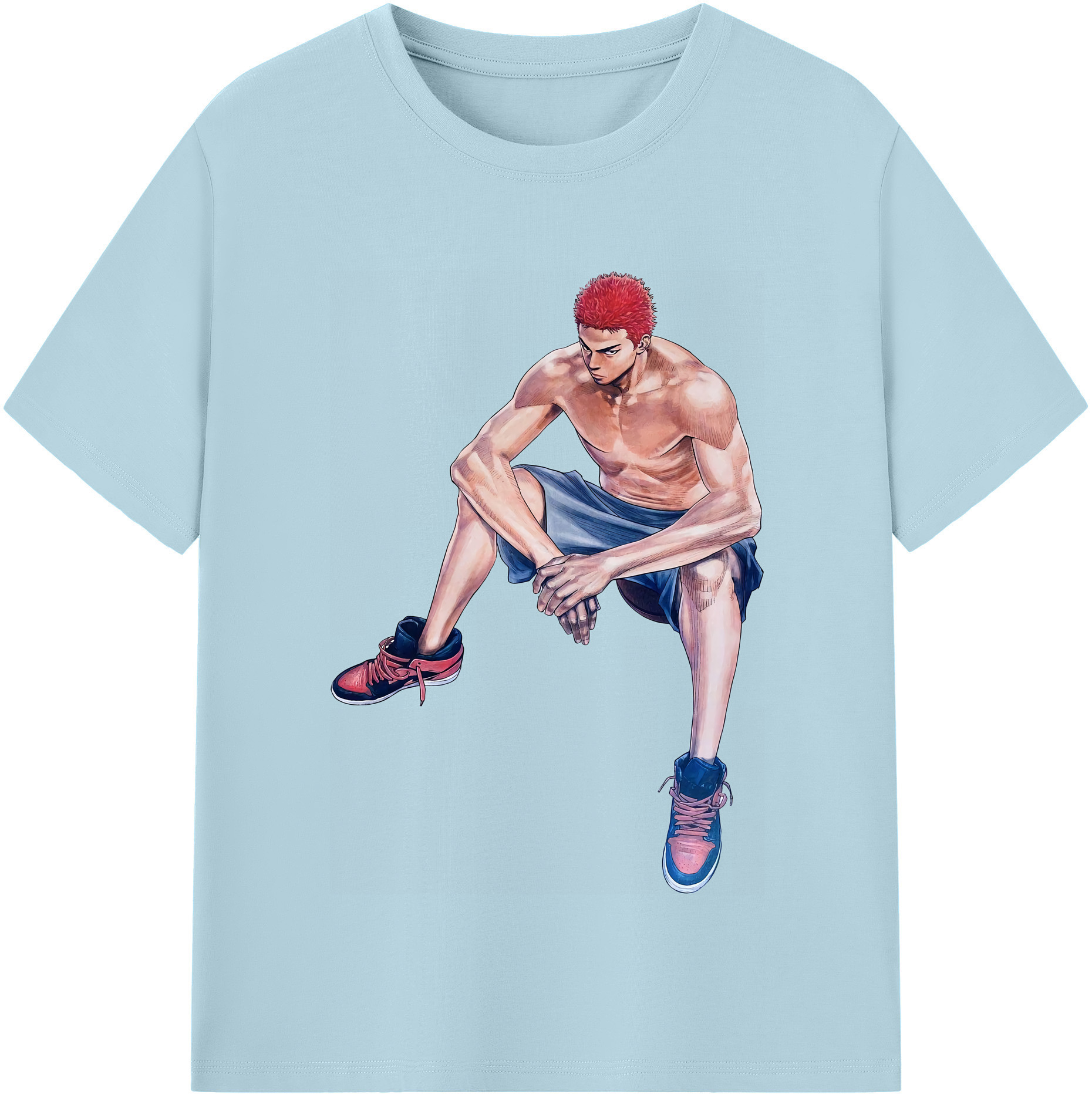 SLAM DUNK／スラムダンク 綿100％半袖Tシャツ（フロントプリント）